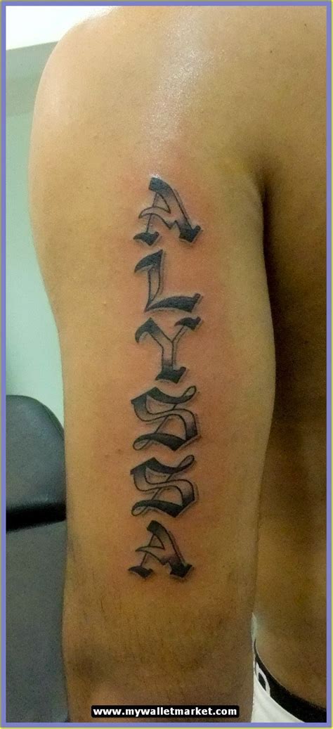 Awesome Tattoos Designs Ideas for Men and Women: Alyssa Milano Name Tattoo Designs Fonts Sleeve