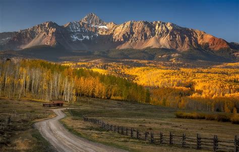 Man Made, Road, Colorado, Fall, Fence, Mountain, Ranch, HD wallpaper | Peakpx