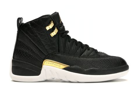 Jordan 12 Retro Black Metallic Gold White (Women's) - AO6068-007 - US