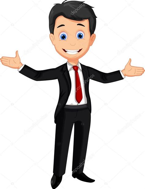 Business man cartoon presenting — Stock Vector © starlight789 #54372545