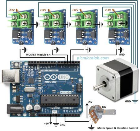 Stepper Motor Controller with Arduino – Microcontroller Based Projects