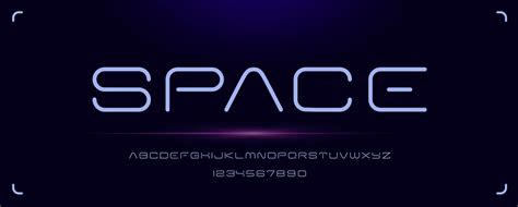 Futuristic Space Minimal Font 696682 Vector Art at Vecteezy