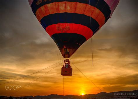 Hot Air Balloon & Sunset - In the sunset of hot air balloon in Budaörs, Hungary / Hőlégballon ...