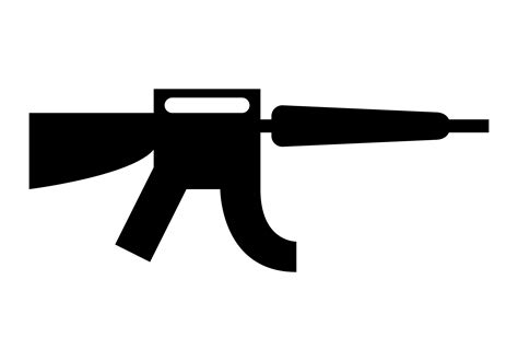 ak47 rifle silhouette 4220551 Vector Art at Vecteezy