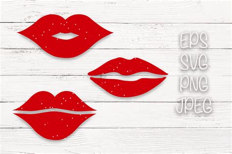 Lips Bundle SVG Kiss svg kisses svg red kiss kissing svg Lipstick ...