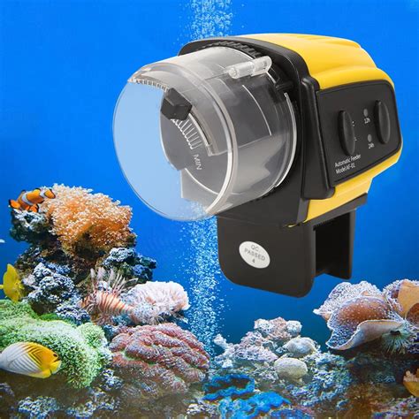 1PC Digital Automatic Fish Feeder Electrical Aquarium Fish Tank Food Timer Feeder Plastic Fish ...