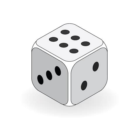 Black And White Of Dice Clipart