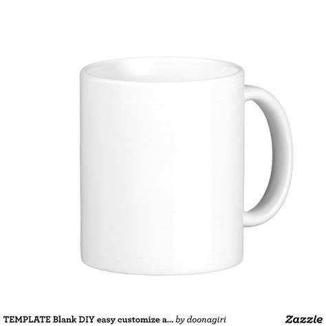 TEMPLATE Blank DIY easy customize add TEXT PHOTO Coffee Mug | Zazzle | White coffee mugs, Best ...