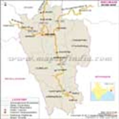 Mizoram Map | Map of Mizoram - State, Districts Information and Facts