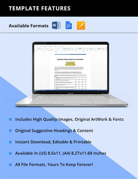 Employee Onboarding Survey Template in Word, Pages, Google Docs ...