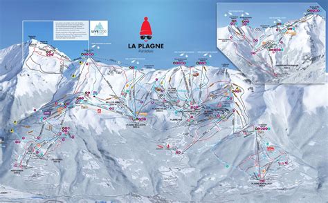 BERGFEX: Piste map La Plagne / Paradiski - Panoramic map La Plagne / Paradiski - Map La Plagne ...