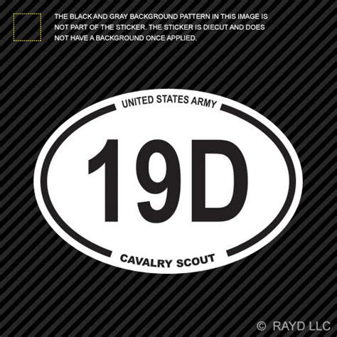 United States Army MOS 19D Cavalry Scout Oval Sticker Decal us specialty | eBay