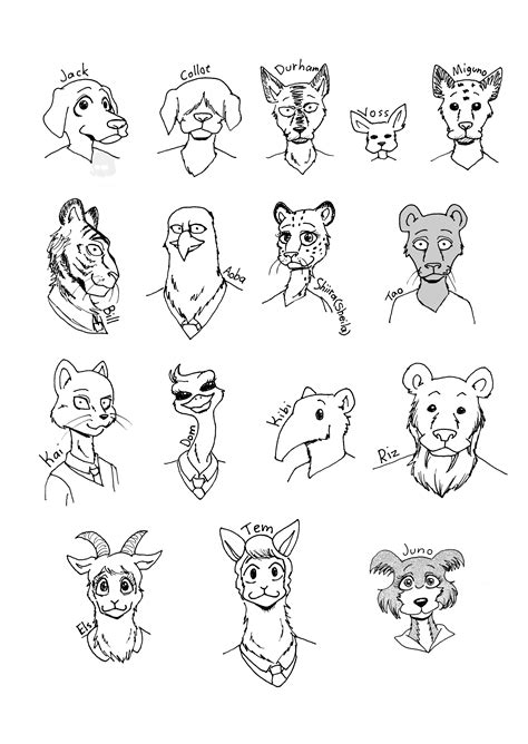 First attempts at other Beastars characters, Part 1/2. : r/Beastars