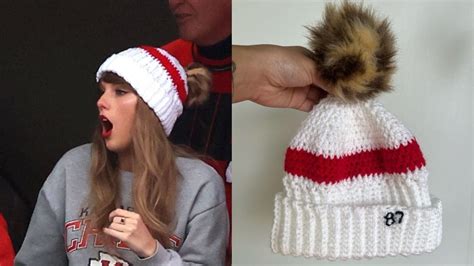 Taylor Swift Rocks This $30 Beanie With Travis Kelce’s Number On It At Chiefs vs. Patriots Game ...