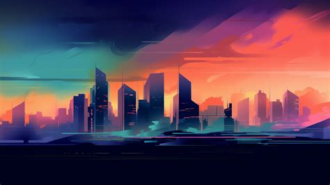 Wallpaper : ai art, city, illustration, skyline, colorful 2912x1632 - alx - 2229588 - HD ...