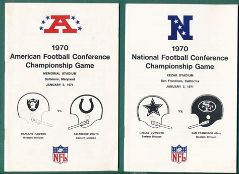 Lot Detail - 1969-70 AFC & NFL Championship Game Media Guides Lot of (4)