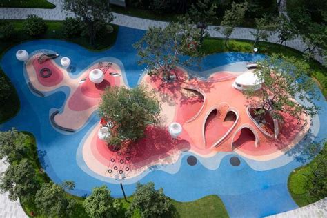 red dunes playtopia in china embraces undulating landscape for children's activities ...