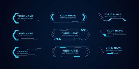 Set of Sci Fi Modern User Interface Elements. Futuristic Abstract HUD. Good for game UI. Lower ...