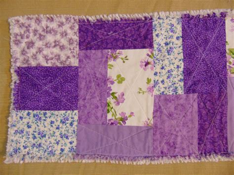 Choice of Purple Floral Patchwork Rag Quilt Table Runners | Etsy