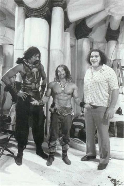 Little #Conan | Andre the giant, Arnold schwarzenegger, Schwarzenegger