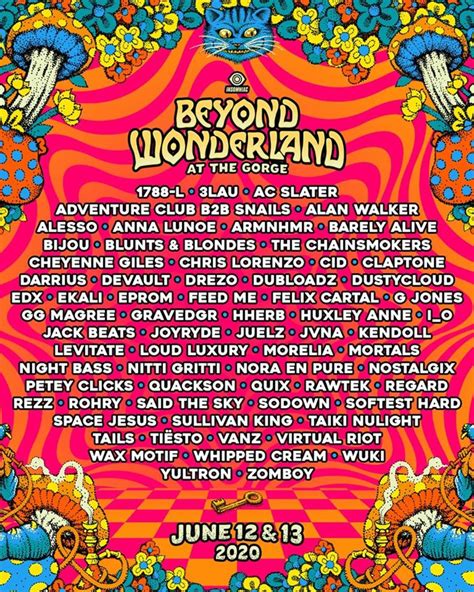 Full Lineup Announced for Beyond Wonderland at the Gorge 2020 - EDM.com - The Latest Electronic ...