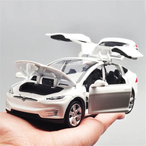 Tesla Model X 90d SUV Diecast Model Car Sound&light Pullback Power Toy ...