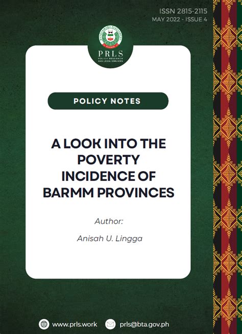 A Look into the Poverty Incidence of BARMM Provinces | PRLS (Policy Research and Legal Services)