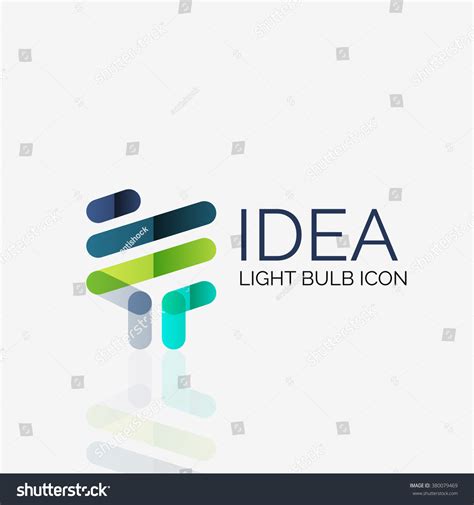 Logo Vector Light Bulb Abstract Linear Stock Vector (Royalty Free) 380079469 | Shutterstock