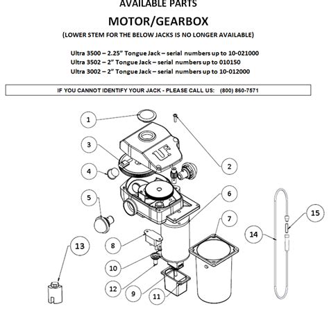 ULTRA 3500/3502/3002 JACKS PRIOR TO 2010 PARTS - Ultra-Fab Products