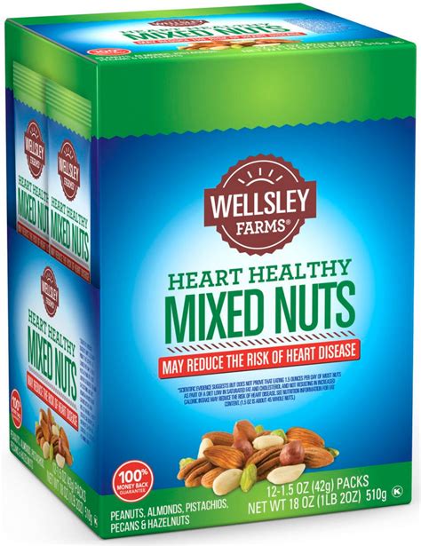 Wellsley Farms Heart Healthy Mixed Nuts, 12 x 1.5 oz — Goisco.com