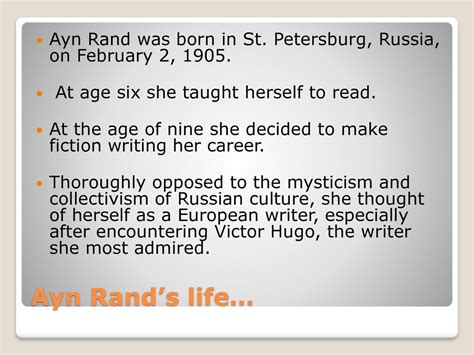 Ayn Rand Biography Hansen English I. - ppt download