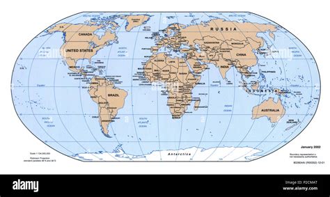 . English: 2002 political world map . January 2002. CIA 13 CIA ...