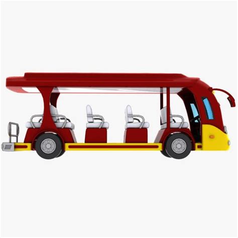 3d Model Cartoon Tour Bus