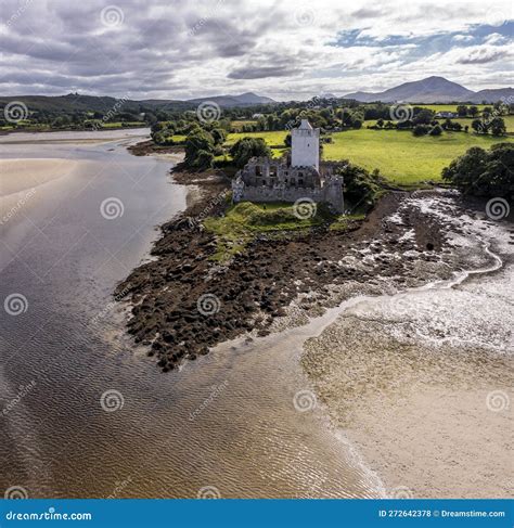 Aerial View of Castle Dow and Sheephaven Bay in Creeslough - County Donegal, Ireland Stock Photo ...