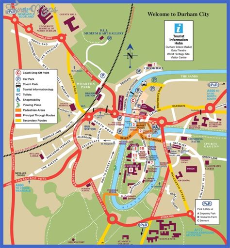 Durham Map Tourist Attractions - ToursMaps.com