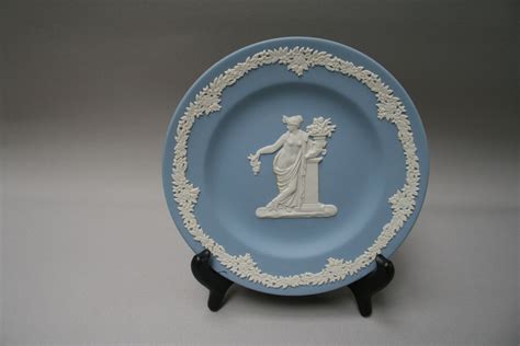 A small Pale blue Jasperware plate by Wedgwood.