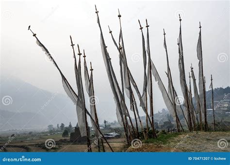 Common Bhutanese Prayer Flags, Kingdom of Bhutan Stock Image - Image of hillside, himalayas ...