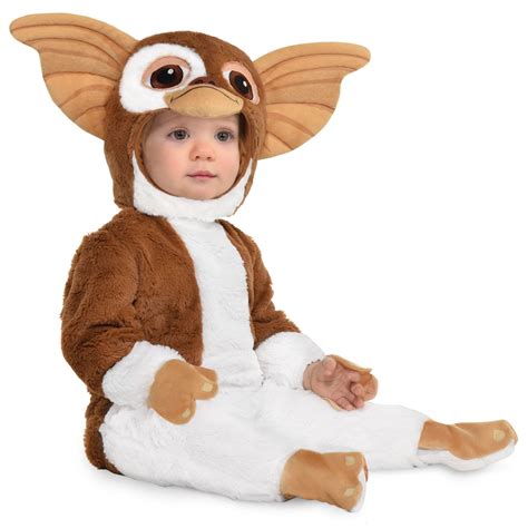 Infant & Toddler Gremlins Gizmo Brown/White Jumpsuit with Hood Halloween Costume, Assorted Sizes ...