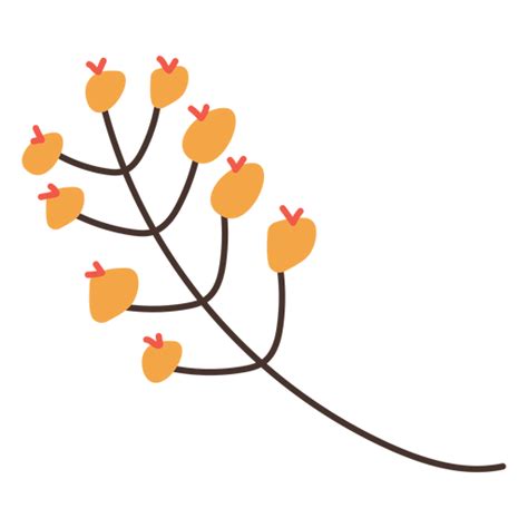 Autumn Tree Branch Cartoon PNG & SVG Design For T-Shirts