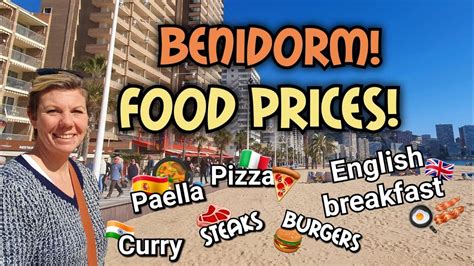 Benidorm - Bars and Restaurants - MEAL PRICES - YouTube