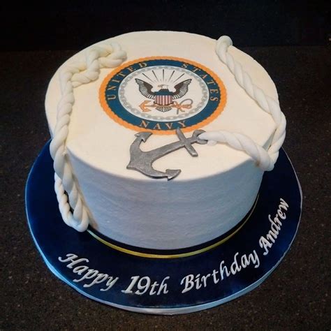 Navy Themed Birthday Cake | Army birthday cakes, Navy cakes, Cake ...