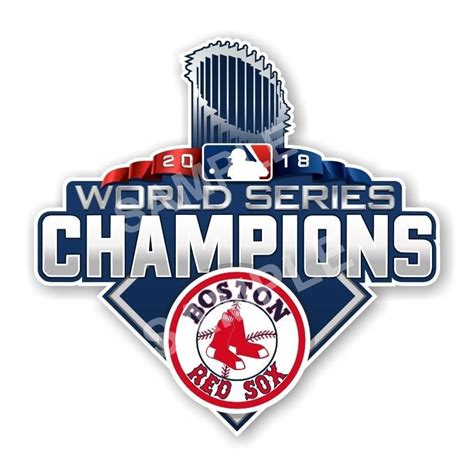 Boston Red Sox Champions 2018 World Series Large Size Precision Cut Decal - Baseball-MLB