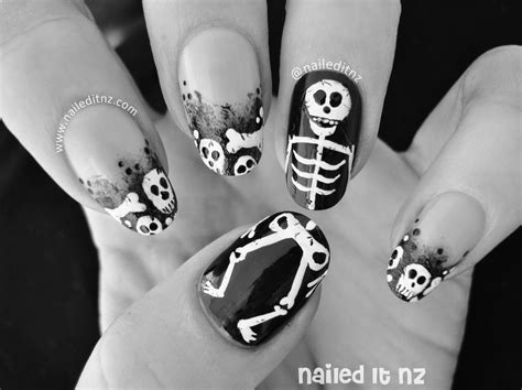 Skeleton Nail Art & Face Paint - Plus FAMOUS Nails! | Nail art, Pretty nail designs, Nails