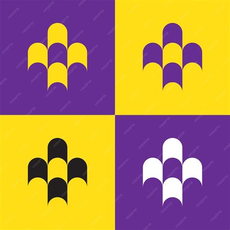 Premium Vector | Abstract yellow and purple logo