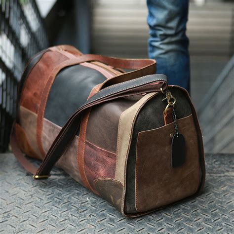 Cool Leather Mens Weekender Bags Travel Bag Duffle Bags Overnight Bag – iwalletsmen