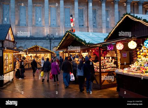 Christmas Market stalls and Town Hall, City Centre, Birmingham, West ...