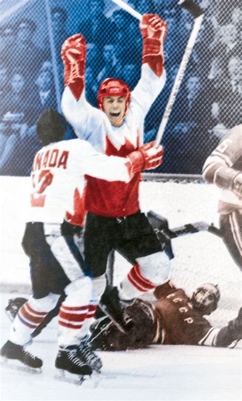 Team Canada 1972 Paul Henderson's winning goal versus Russia. | Team canada hockey, Team canada ...