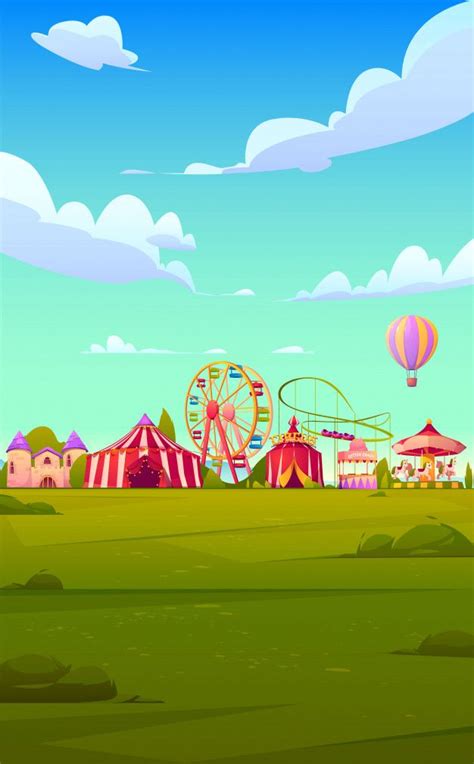 Free Vector | Smartphone background theme with carnival funfair | Carnival background, City ...