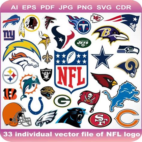 NFL Team Pack Logo Vector Image