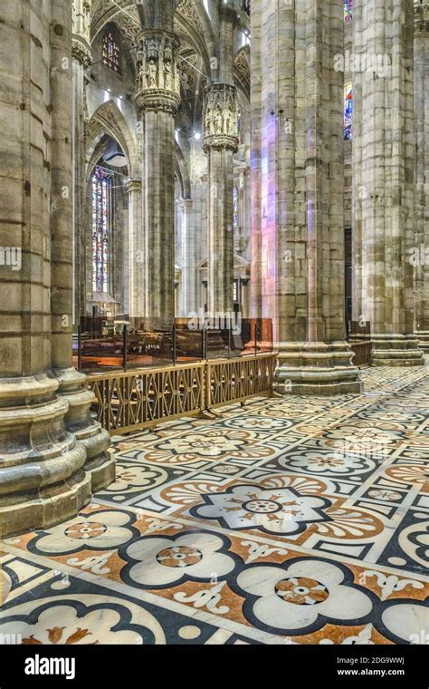 Milan Duomo Cathedral Interior View Stock Photo - Alamy